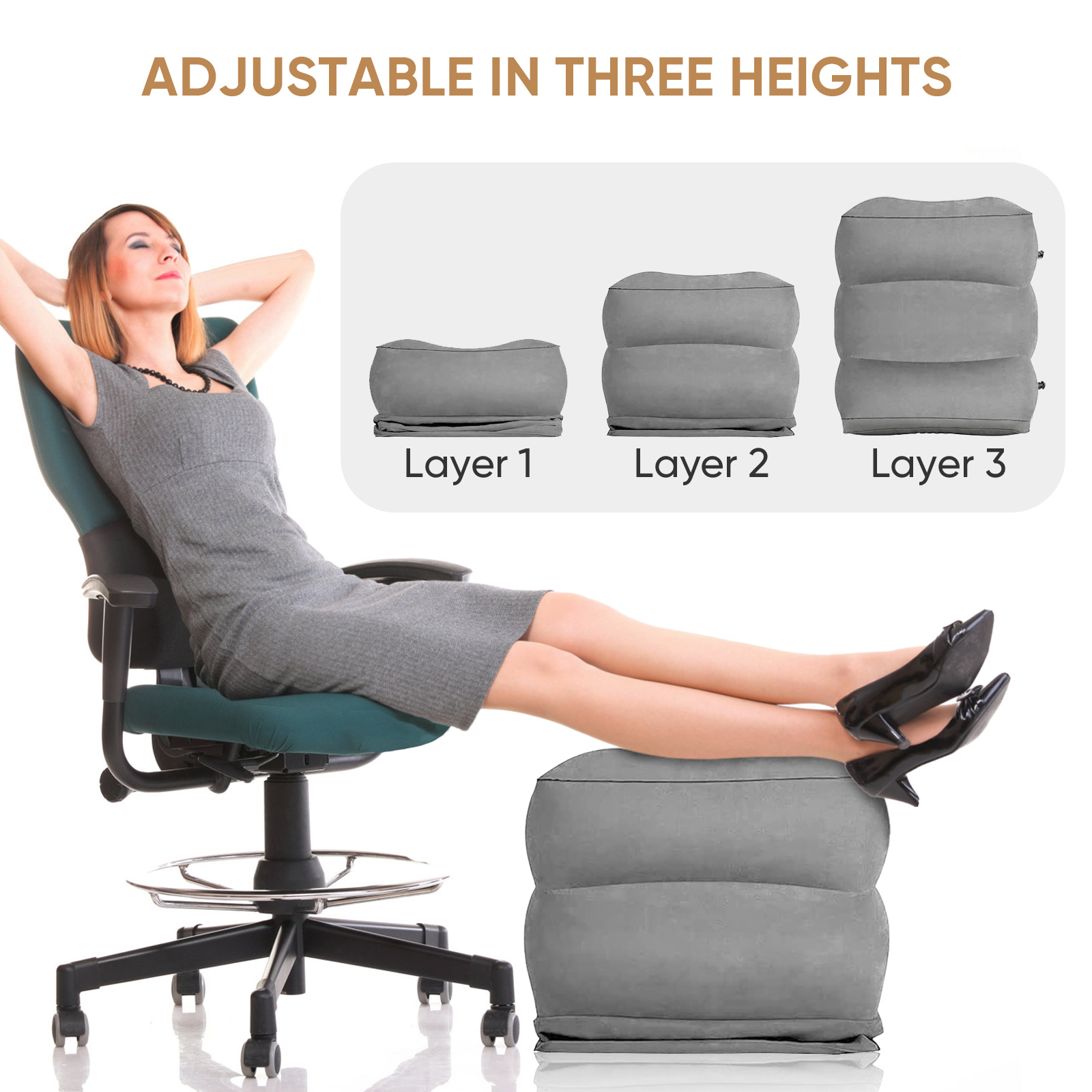 مسند قدم للسفر بالطائرة، وسادة - مراجعة Travel Pillow Inflatable وسعره