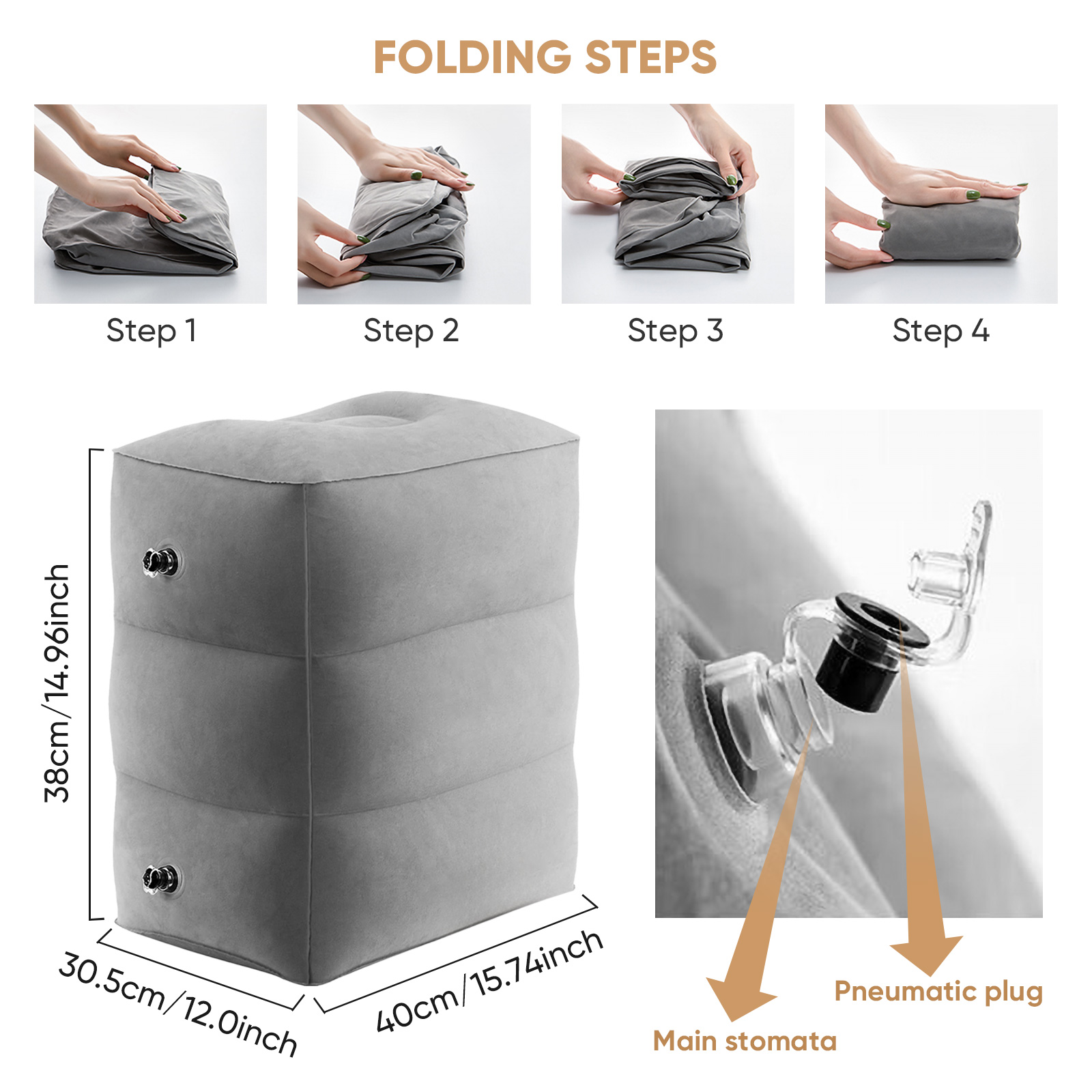مسند قدم للسفر بالطائرة، وسادة - مراجعة Travel Pillow Inflatable وسعره