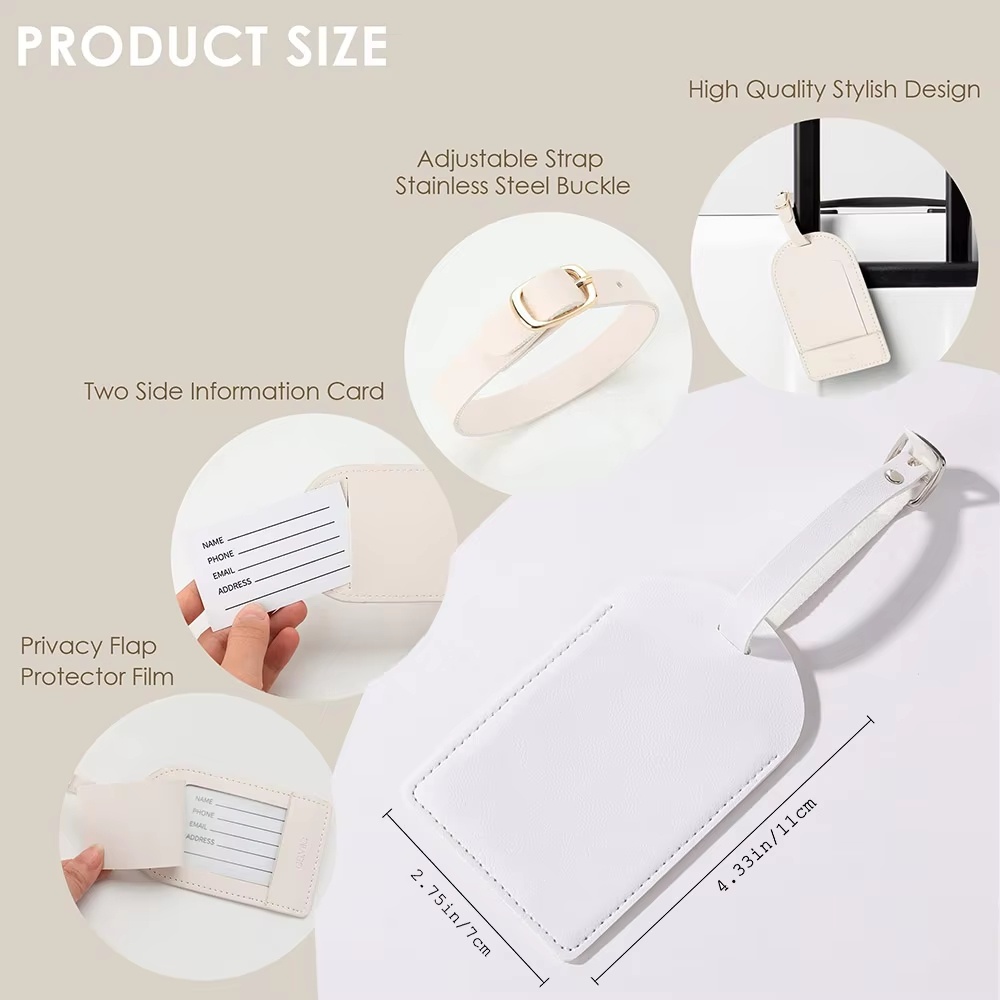 بطاقة أمتعة جلدية مخصصة بالاسم - مراجعة Travel Accessories Best وسعره