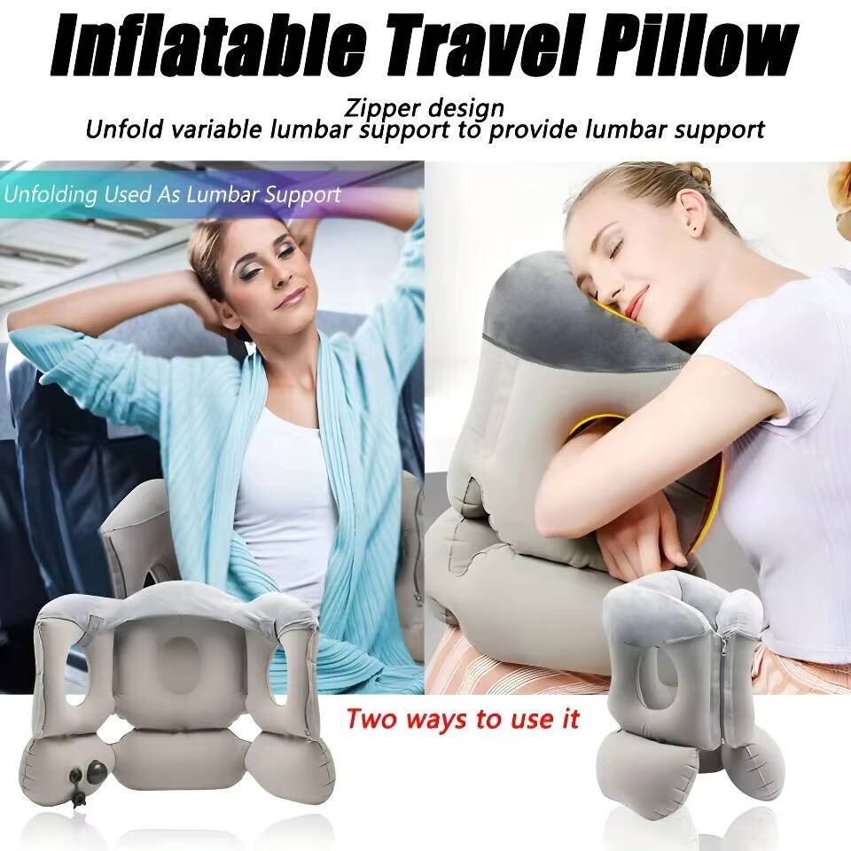 وسادة سفر هوائية مطورة قابلة ل - مراجعة Travel Pillow Inflatable وسعره
