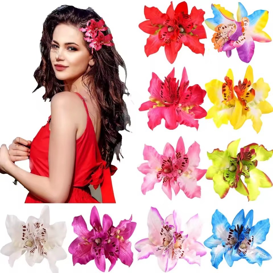 2 قطعة مقاطع الشعر زهور الأورك - مراجعة Travel Accessories Hawaii وسعره