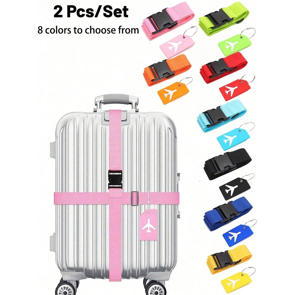 مجموعة حزام الأمتعة مع علامة ا - مراجعة Travel Accessories Luggage Straps وسعره