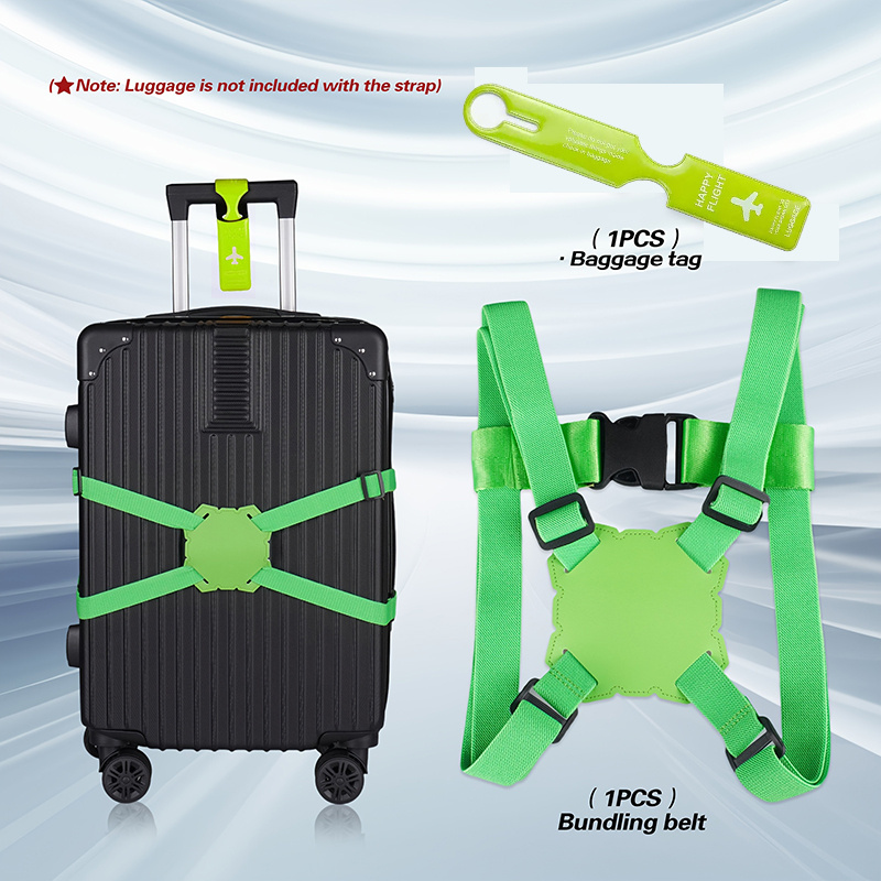 طقم حزام أمتعة من قطعتين + بطا - مراجعة Travel Accessories Luggage Straps وسعره