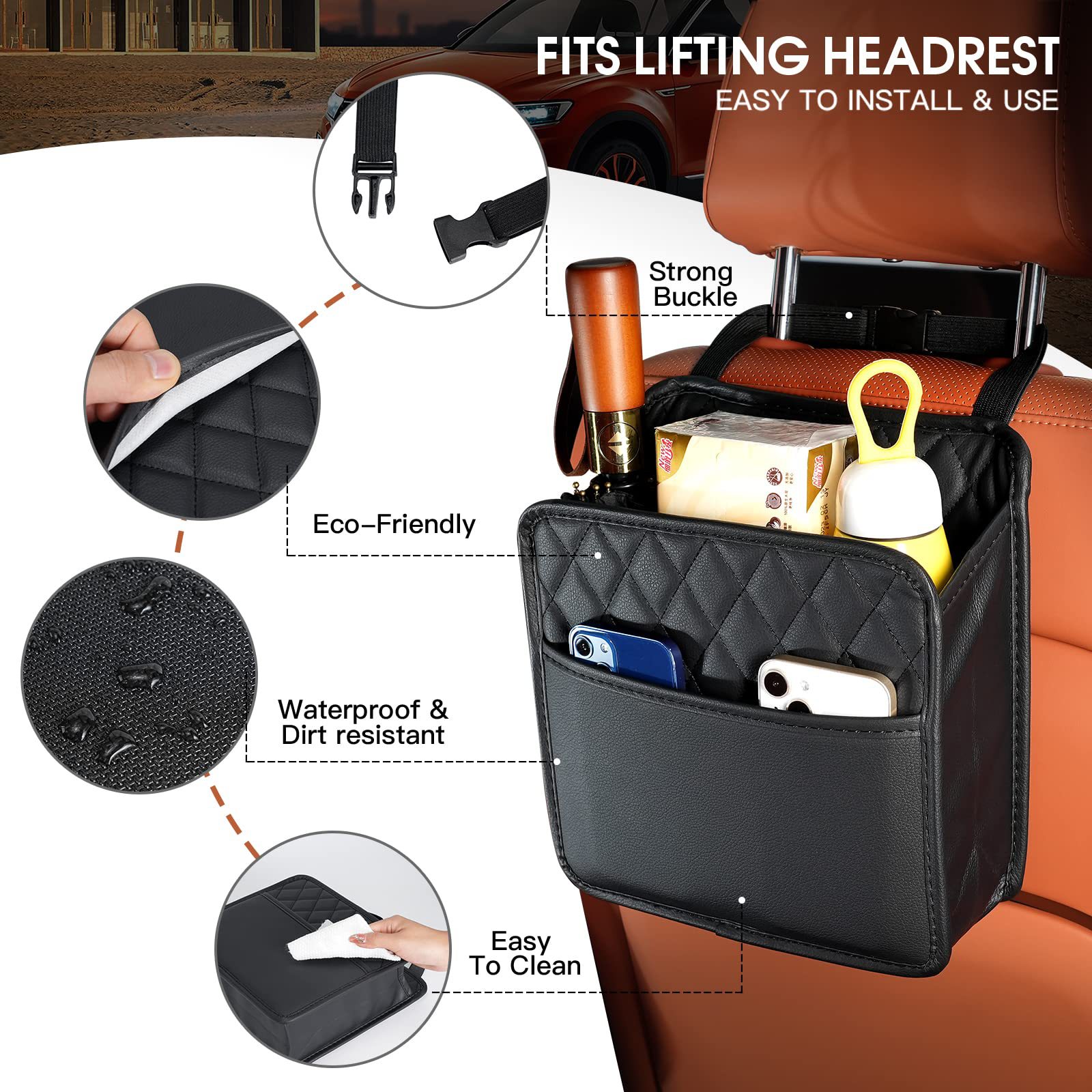 منظم خلفي لمقعد السيارة من الج - مراجعة Travel Accessories Car وسعره
