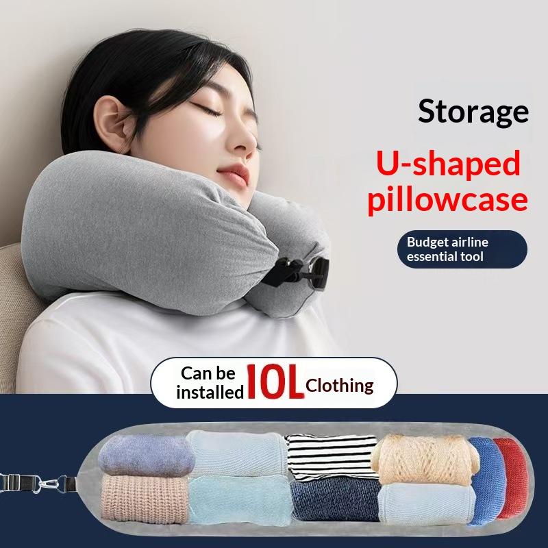 وسادة رقبة للسفر بالطائرة مع ح - مراجعة Travel Pillow Inflatable وسعره