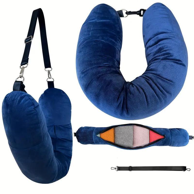 وسادة رقبة للسفر بالطائرة مع ح - مراجعة Travel Pillow Inflatable وسعره