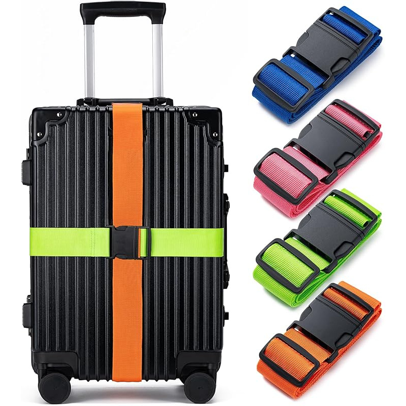 مجموعة أحزمة الأمتعة، حزام تثب - مراجعة Travel Accessories Luggage Straps وسعره